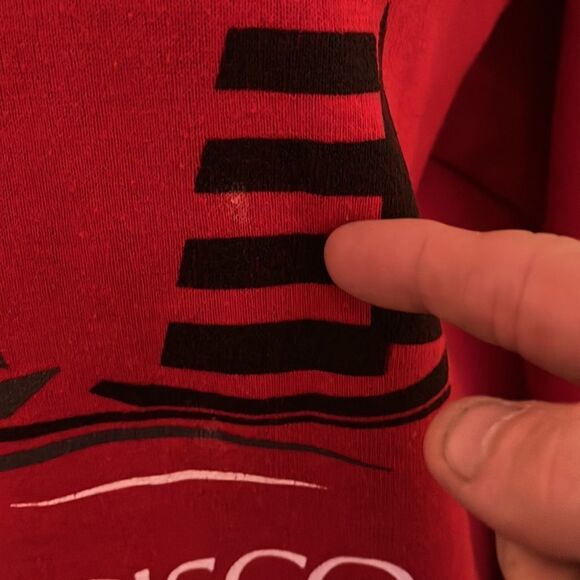 Vintage San Francisco California Red Graphic Pullover Sweatshirt - Picture 7 of 11